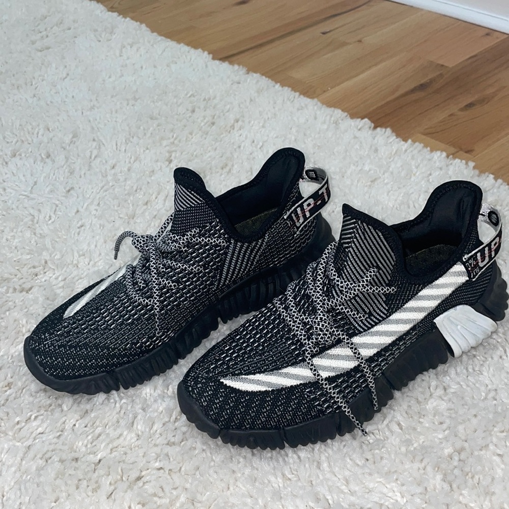 Black and white sneakers